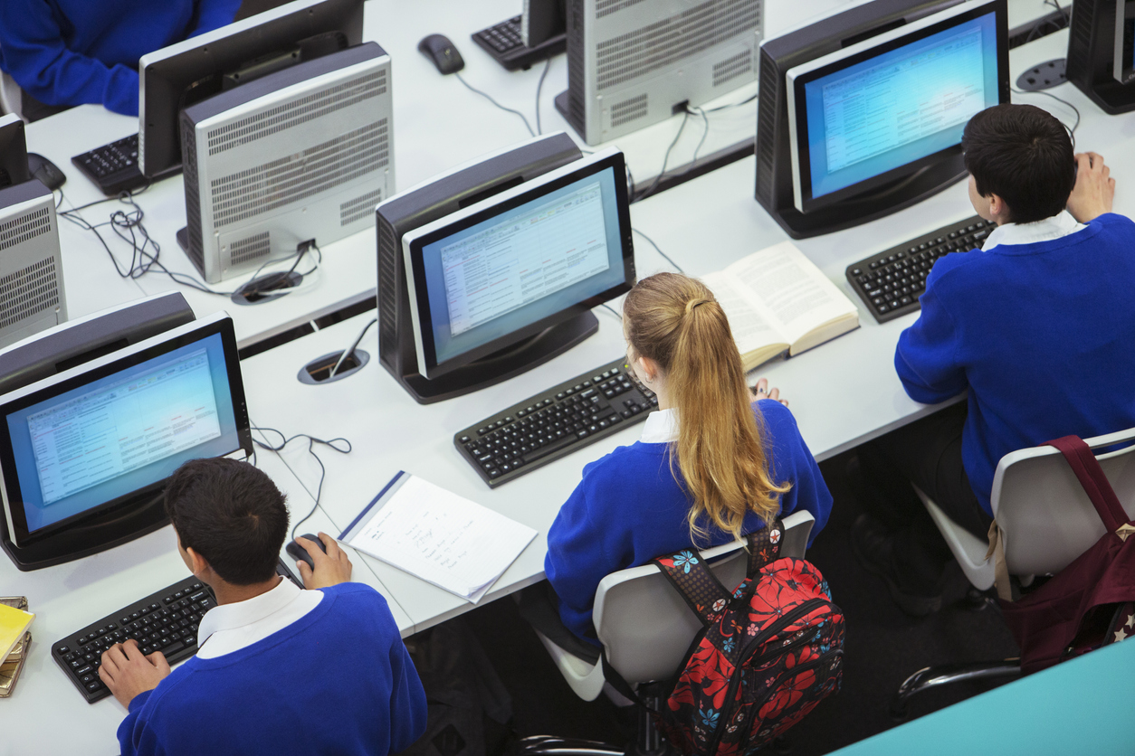 Children on computers