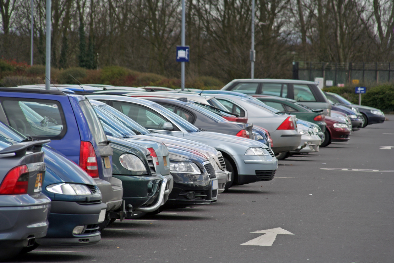 Cars parked in car park