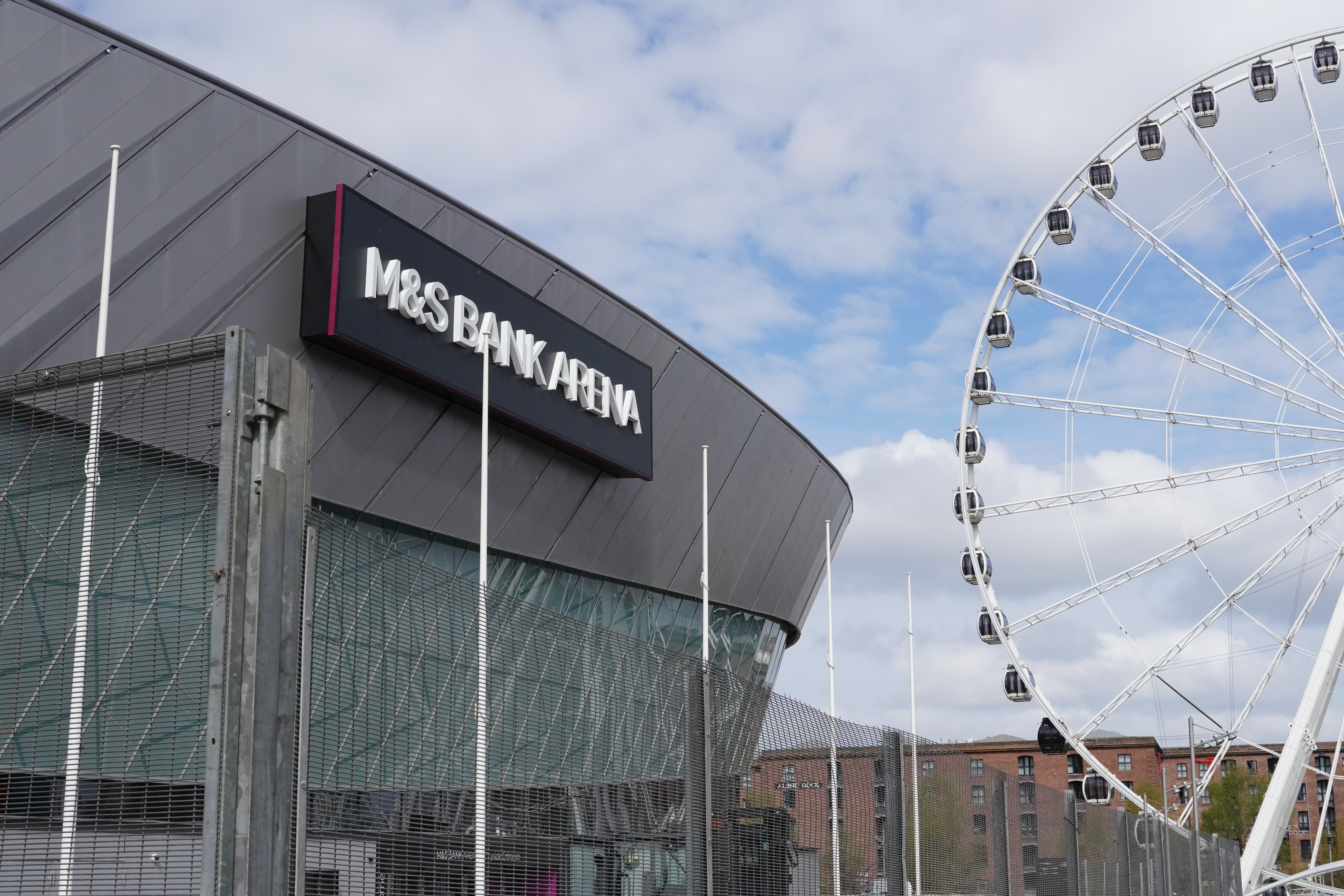 Fencing surrounding the M&S bank arena