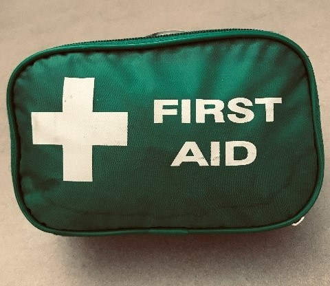 Green first aid bag