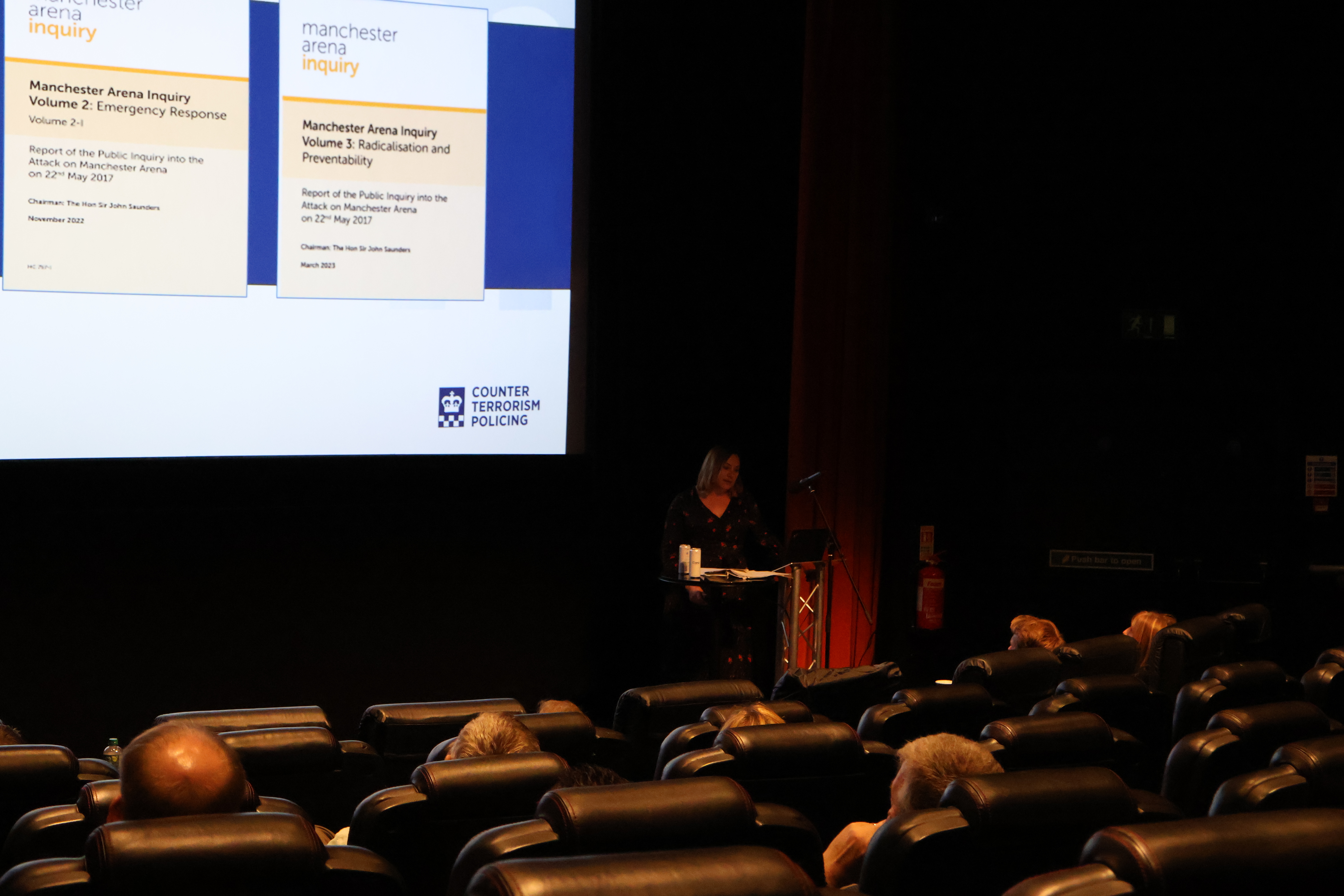 Attendees at the cinema event