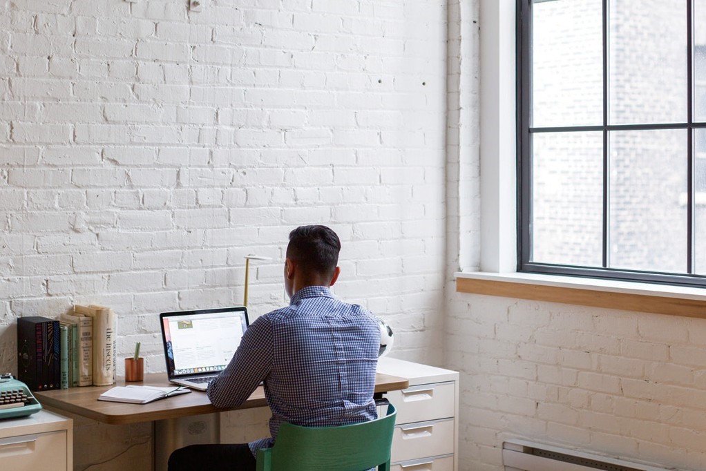 Man at a desk