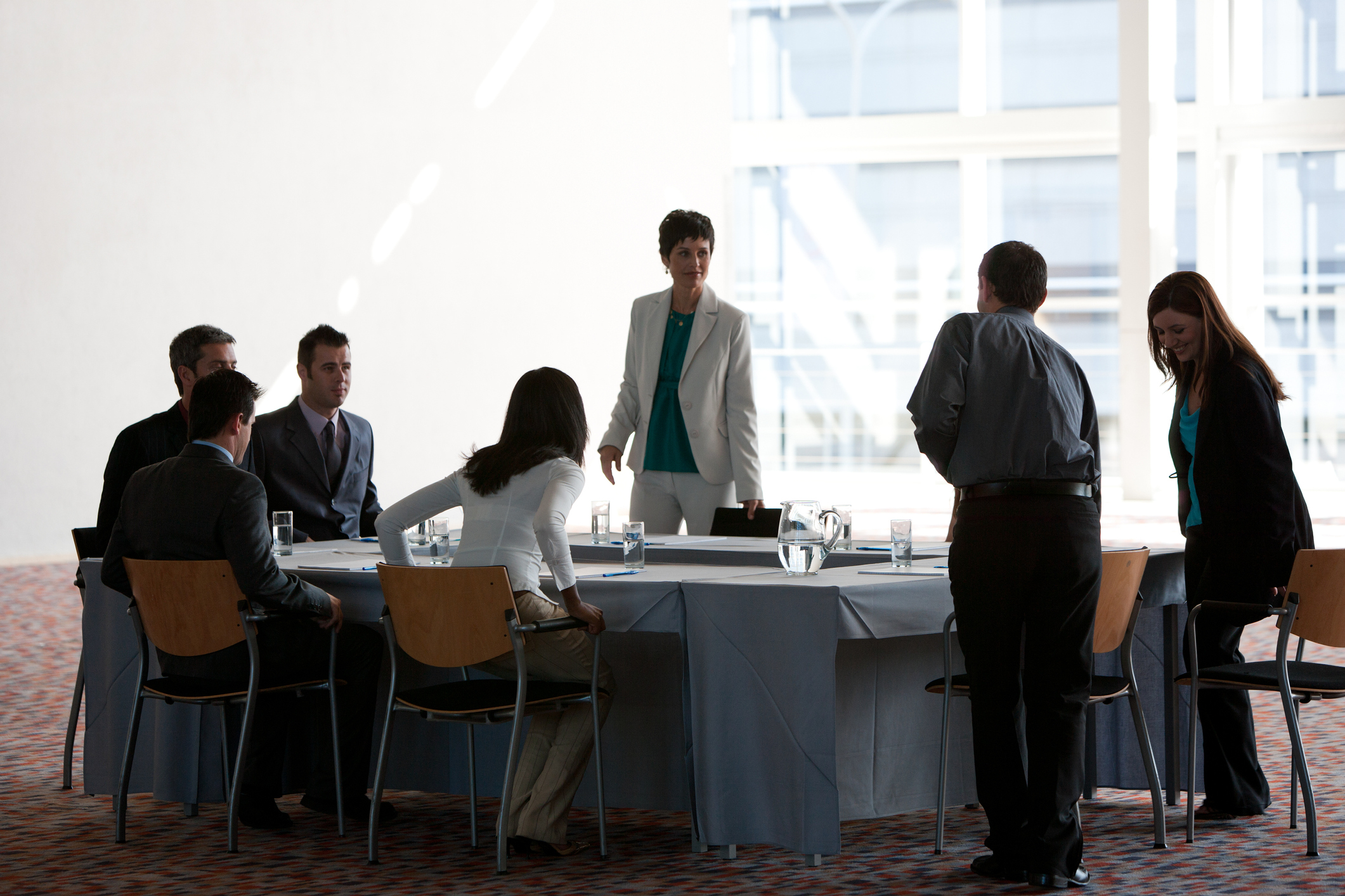 people sitting round a table learning session 