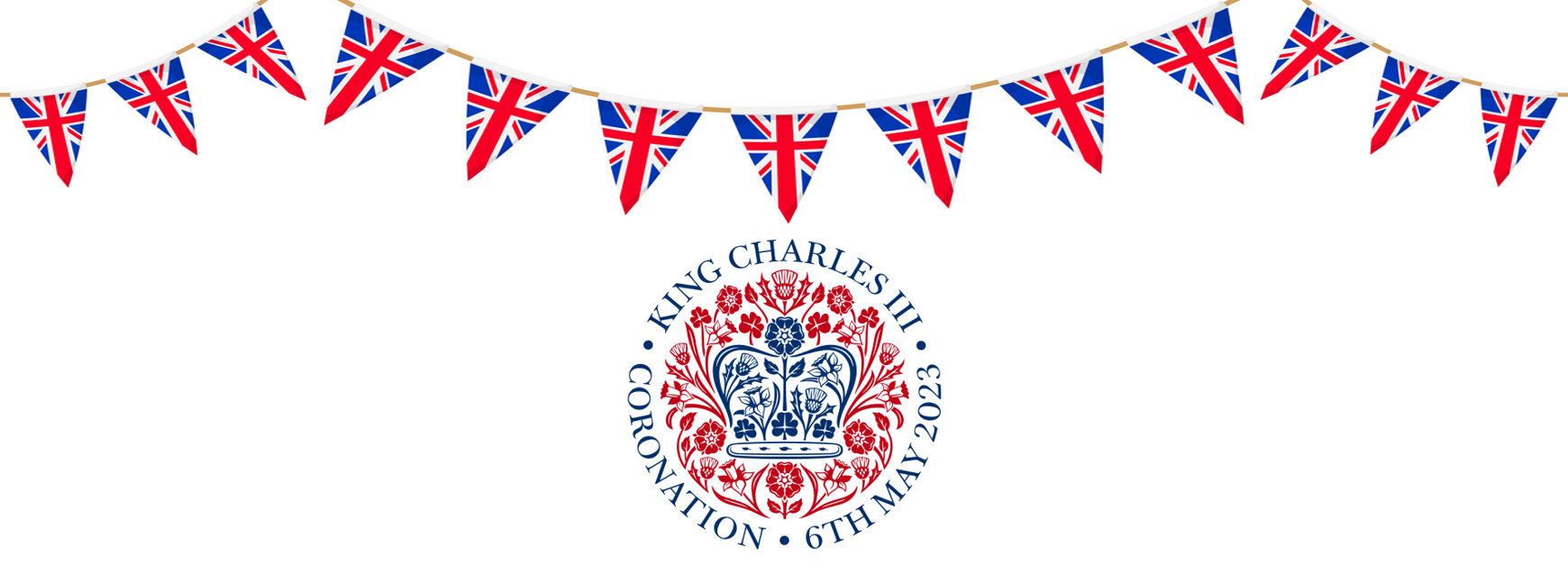 King charles 3 Coronation decorative banner 26th May 2023