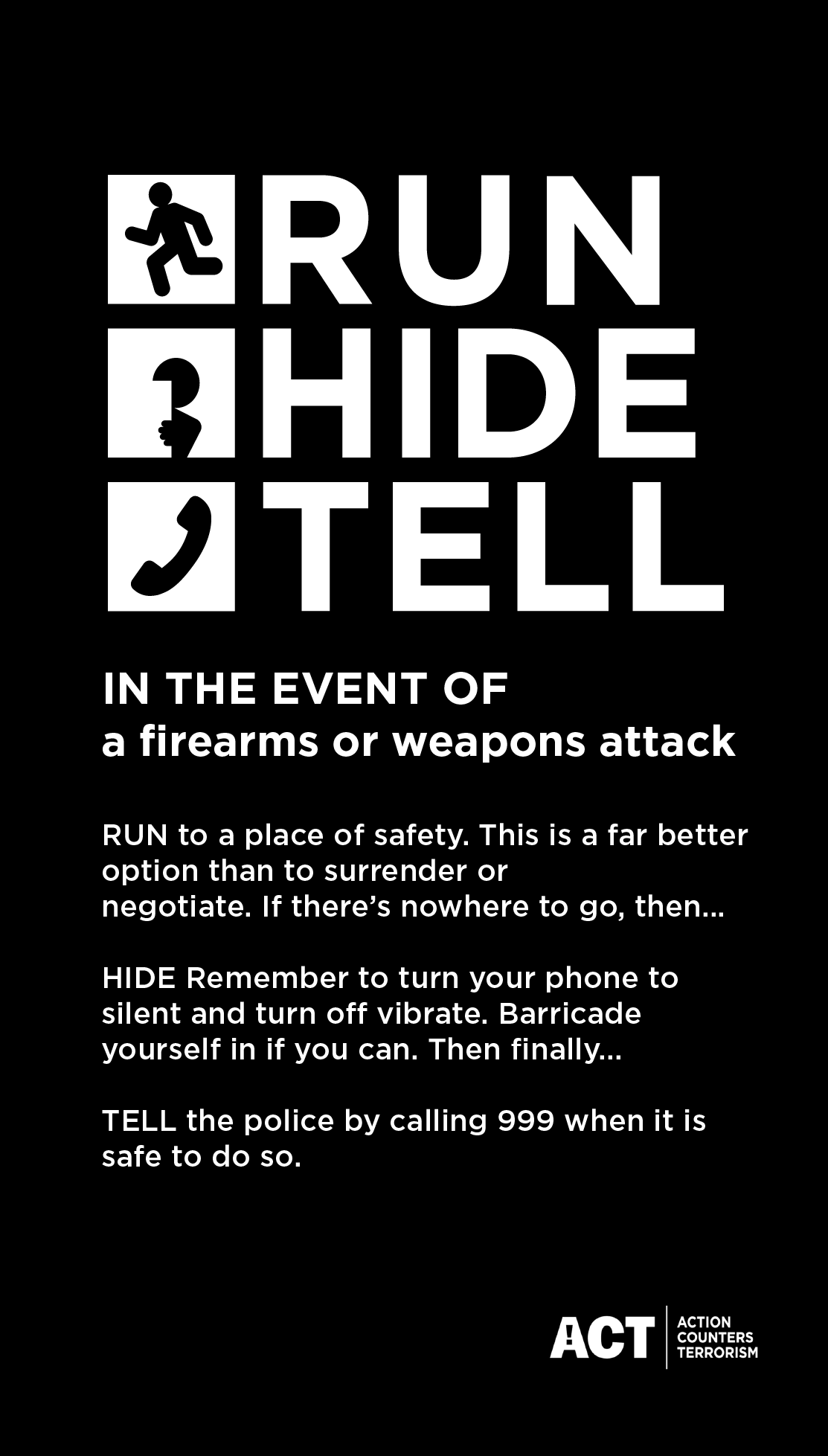 Static image Run Hide Tell portrait 9x16 | ProtectUK