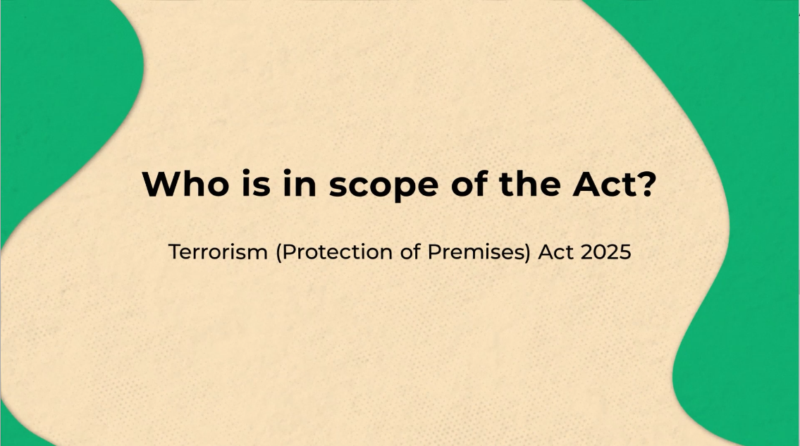 Martyn's Law scope - video animation