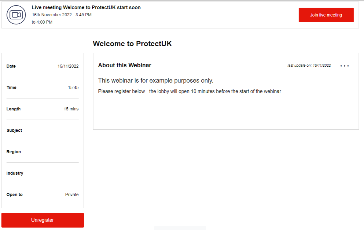 ProtectUK Webinar joining