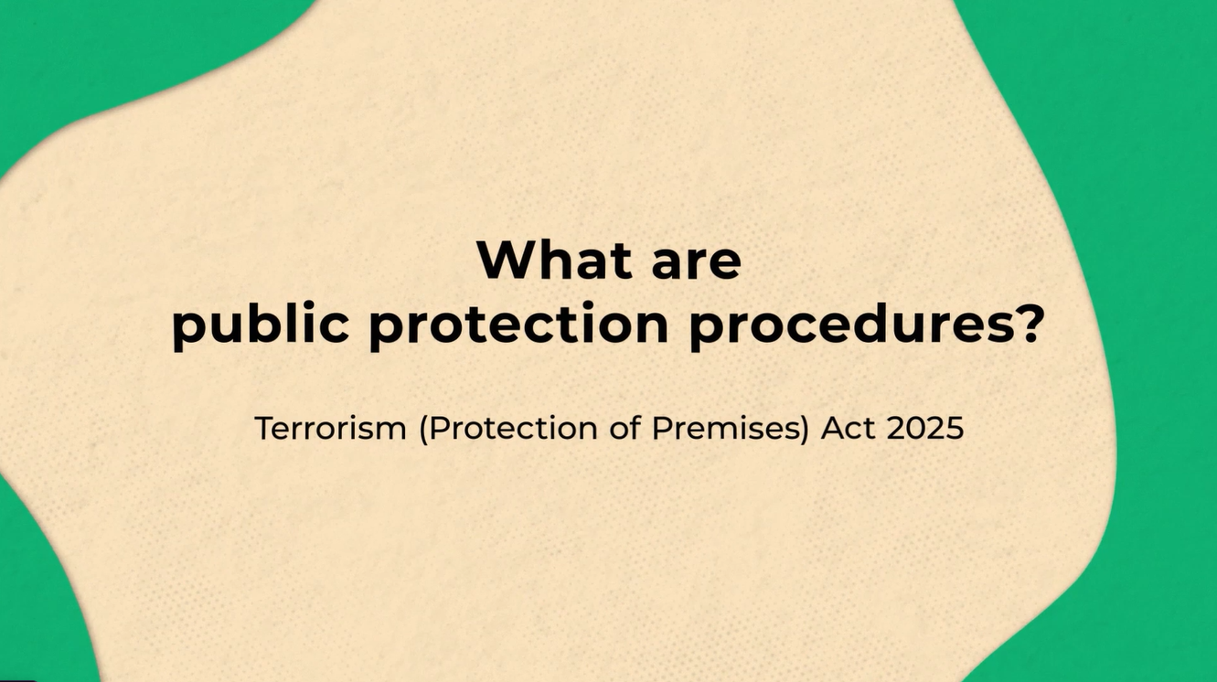 Martyn's Law public protection procedures - video animation